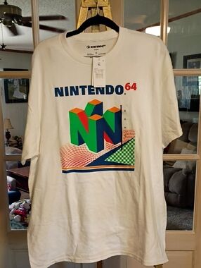 Nintendo White Tee with Multicolor N64 Logo
